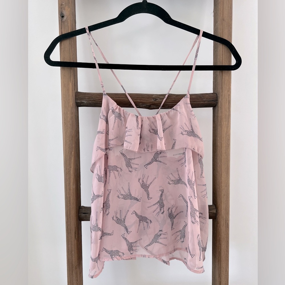 Sheer Pink Giraffe Camisole